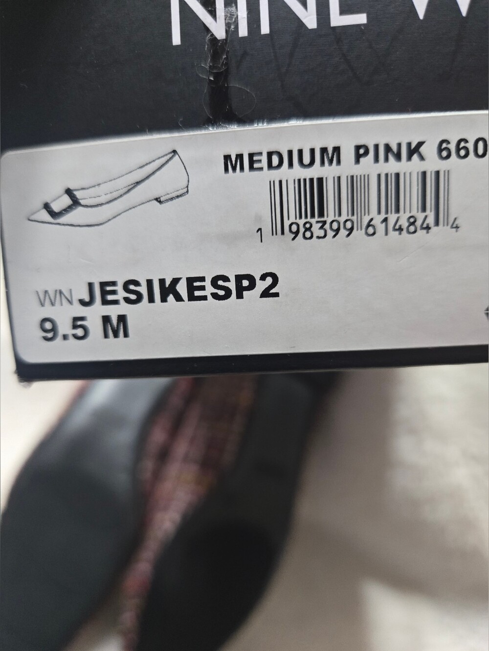 Nine West Pink Tweed Rhinestone Jesike Buckle Slip On Dressy FlatsNew In Box! - Picture 7 of 8